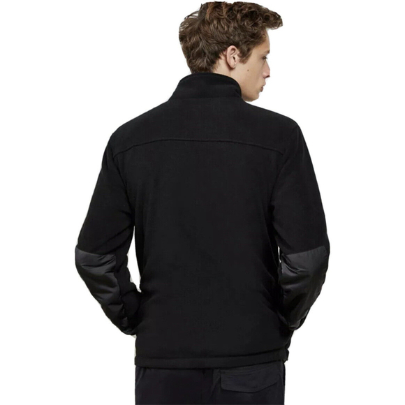 New PacSun Full Zip Polar Fleece Zip Up Hoodie Jacket Men's Black L - Picture 3 of 12